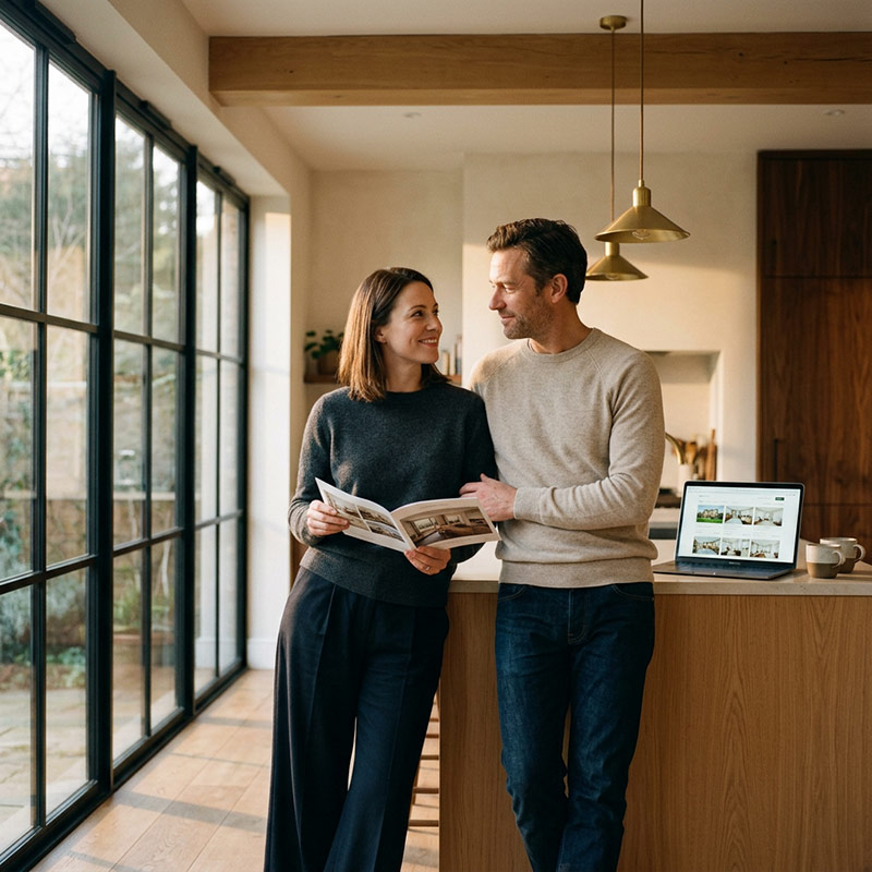 Real estate marketing portfolio — branding, brochures, and listing materials