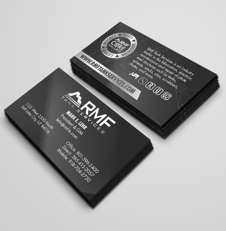 Business card layout and design